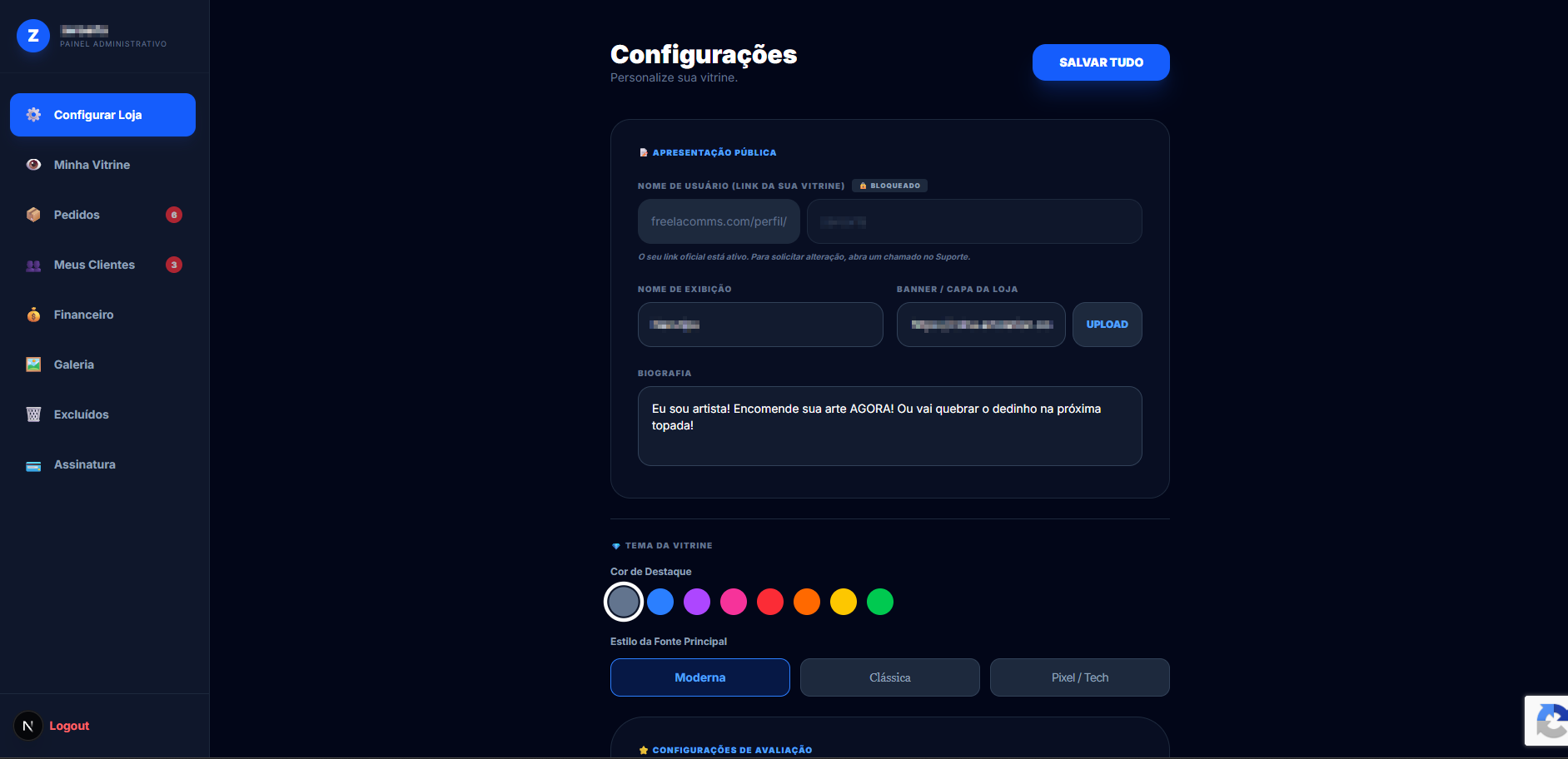 Interface FreelaComms