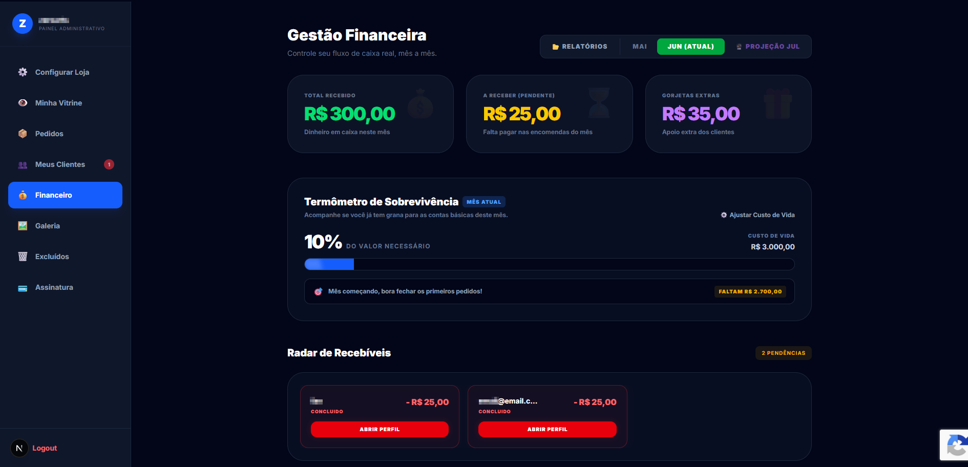 Interface FreelaComms